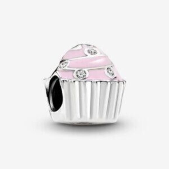 Pandora Pink Cupcake Charm,Perfect Condition - Picture 1 of 4